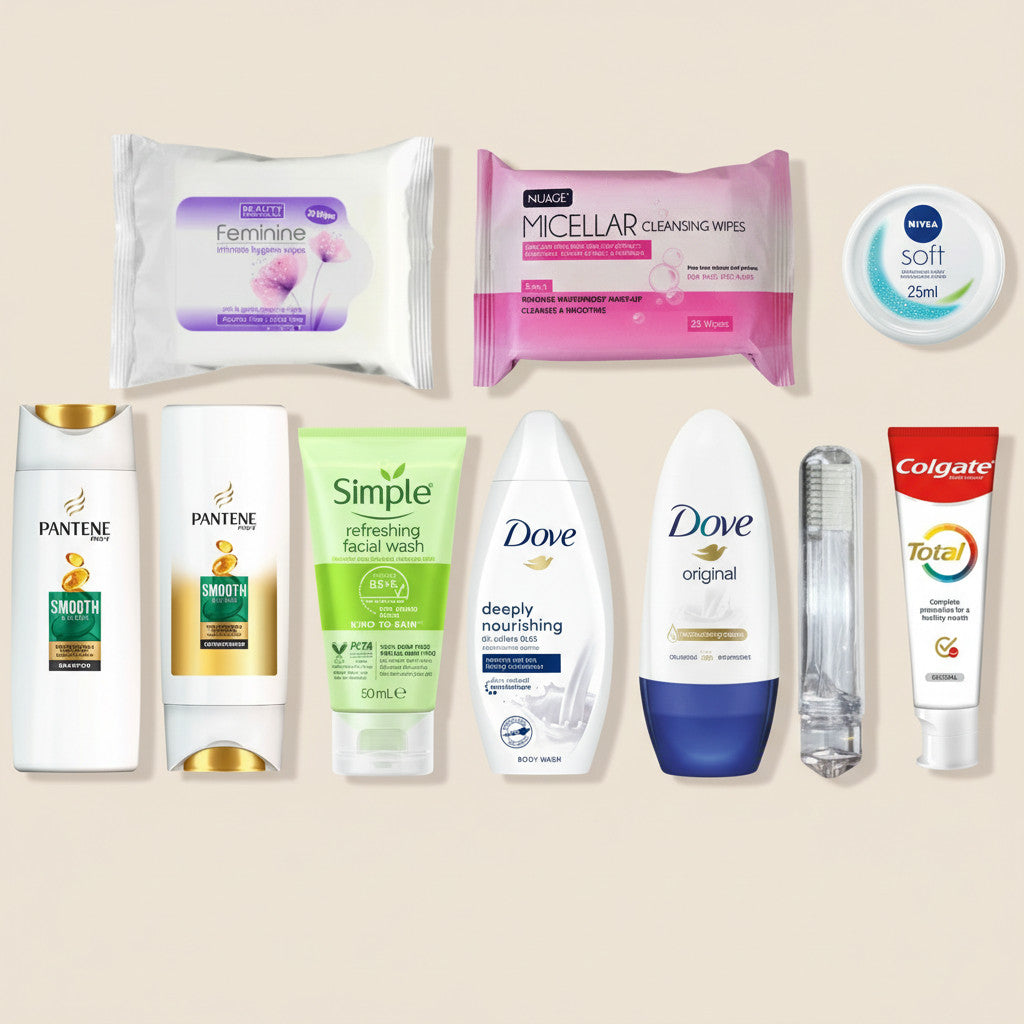 Travel Toiletries Set for Women – The Clean & Care Set